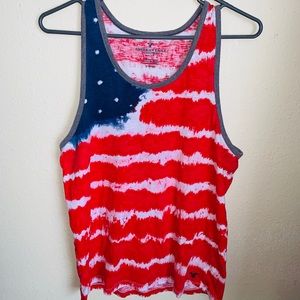 Mens Tie-Dye American Eagle Tank Top